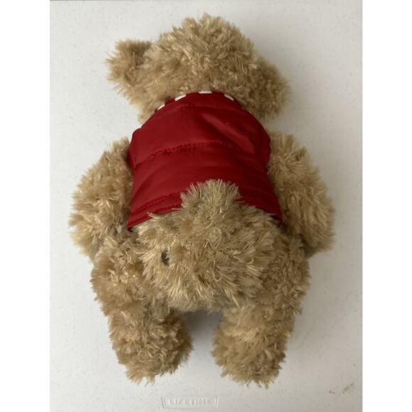 FAO Schwarz 2018 12" Plush Anniversary Teddy Bear Red Vest Scarf Christmas - Picture 4 of 7